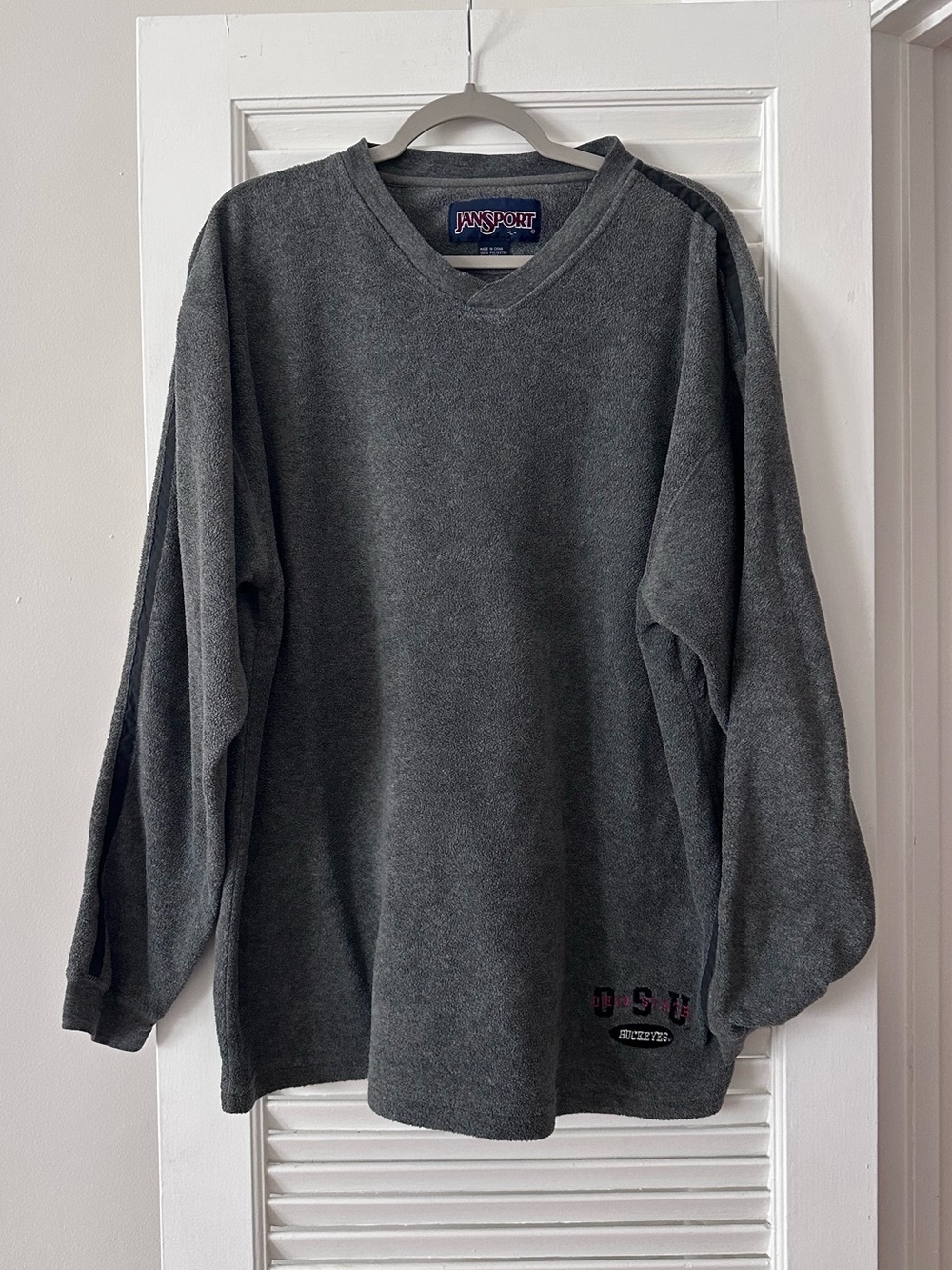 Jansport Men's Dark Gray V-Neck Pullover Sweater